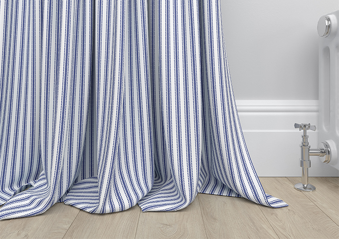 Lace Stripes, Sapphire - Made to Measure Curtains - Image 6
